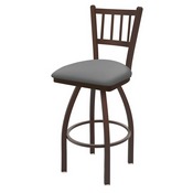810 Contessa Swivel Stool with Bronze Finish and Canter Folkstone Grey Seat, AGS-81025BZ007