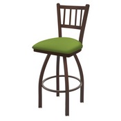 810 Contessa Swivel Stool with Bronze Finish and Canter Kiwi Green Seat, AGS-81025BZ009