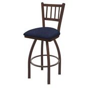 810 Contessa Swivel Stool with Bronze Finish and Graph Anchor Seat, AGS-81025BZ014