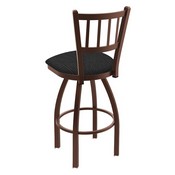 810 Contessa Swivel Stool with Bronze Finish and Graph Coal Seat, AGS-81025BZ018
