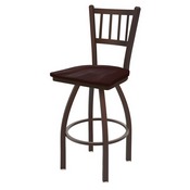810 Contessa Swivel Stool with Bronze Finish and Dark Cherry Maple Seat, AGS-81025BZDCMpl
