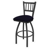 810 Contessa Swivel Stool with Pewter Finish and Canter Twilight Seat, AGS-81025PW002