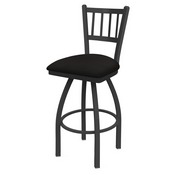 810 Contessa Swivel Stool with Pewter Finish and Canter Espresso Seat, AGS-81025PW003