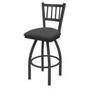 810 Contessa Swivel Stool with Pewter Finish and Canter Storm Seat, AGS-81025PW004