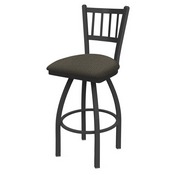 810 Contessa Swivel Stool with Pewter Finish and Graph Chalice Seat, AGS-81025PW019