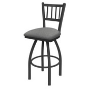 810 Contessa Swivel Stool with Pewter Finish and Graph Alpine Seat, AGS-81025PW020