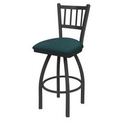 810 Contessa Swivel Stool with Pewter Finish and Graph Tidal Seat, AGS-81025PW022