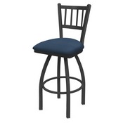 810 Contessa Swivel Stool with Pewter Finish and Rein Bay Seat, AGS-81025PW024