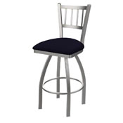 810 Contessa Swivel Stool with Stainless Finish and Canter Twilight Seat, AGS-81025SS002