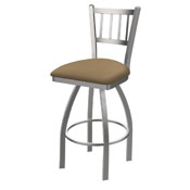 810 Contessa Swivel Stool with Stainless Finish and Canter Sand Seat, AGS-81025SS013