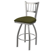810 Contessa Swivel Stool with Stainless Finish and Graph Parrot Seat, AGS-81025SS015
