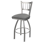 810 Contessa Swivel Stool with Stainless Finish and Graph Alpine Seat, AGS-81025SS020