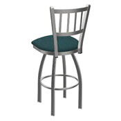 810 Contessa Swivel Stool with Stainless Finish and Graph Tidal Seat, AGS-81025SS022