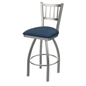 810 Contessa Swivel Stool with Stainless Finish and Rein Bay Seat, AGS-81025SS024