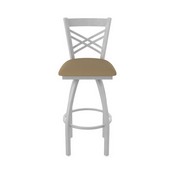820 Catalina Swivel Stool with Anodized Nickel Finish and Canter Thatch Seat, AGS-82025AN001