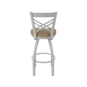 820 Catalina Swivel Stool with Anodized Nickel Finish and Canter Thatch Seat, AGS-82025AN001