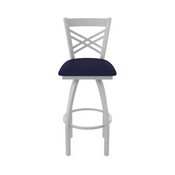 820 Catalina Swivel Stool with Anodized Nickel Finish and Canter Twilight Seat, AGS-82025AN002