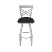 820 Catalina Swivel Stool with Anodized Nickel Finish and Canter Espresso Seat, AGS-82025AN003