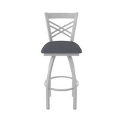 820 Catalina Swivel Stool with Anodized Nickel Finish and Canter Storm Seat, AGS-82025AN004