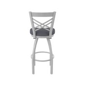 820 Catalina Swivel Stool with Anodized Nickel Finish and Canter Storm Seat, AGS-82025AN004