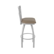 820 Catalina Swivel Stool with Anodized Nickel Finish and Canter Earth Seat, AGS-82025AN006