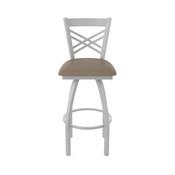 820 Catalina Swivel Stool with Anodized Nickel Finish and Canter Earth Seat, AGS-82025AN006