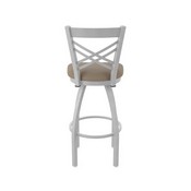 820 Catalina Swivel Stool with Anodized Nickel Finish and Canter Earth Seat, AGS-82025AN006