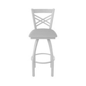 820 Catalina Swivel Stool with Anodized Nickel Finish and Canter Folkstone Grey Seat, AGS-82025AN007