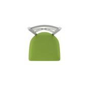 820 Catalina Swivel Stool with Anodized Nickel Finish and Canter Kiwi Green Seat, AGS-82025AN009