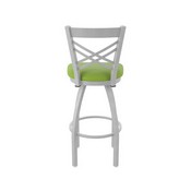 820 Catalina Swivel Stool with Anodized Nickel Finish and Canter Kiwi Green Seat, AGS-82025AN009