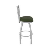 820 Catalina Swivel Stool with Anodized Nickel Finish and Canter Pine Seat, AGS-82025AN010