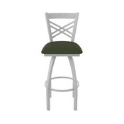 820 Catalina Swivel Stool with Anodized Nickel Finish and Canter Pine Seat, AGS-82025AN010