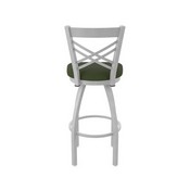 820 Catalina Swivel Stool with Anodized Nickel Finish and Canter Pine Seat, AGS-82025AN010
