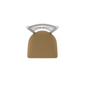 820 Catalina Swivel Stool with Anodized Nickel Finish and Canter Saddle Seat, AGS-82025AN012