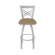 820 Catalina Swivel Stool with Anodized Nickel Finish and Canter Sand Seat, AGS-82025AN013