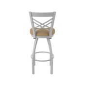 820 Catalina Swivel Stool with Anodized Nickel Finish and Canter Sand Seat, AGS-82025AN013