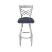 820 Catalina Swivel Stool with Anodized Nickel Finish and Graph Anchor Seat, AGS-82025AN014