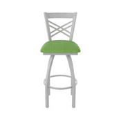 820 Catalina Swivel Stool with Anodized Nickel Finish and Graph Parrot Seat, AGS-82025AN015