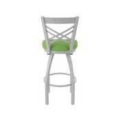 820 Catalina Swivel Stool with Anodized Nickel Finish and Graph Parrot Seat, AGS-82025AN015