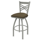 820 Catalina Swivel Stool with Anodized Nickel Finish and Graph Cork Seat, AGS-82025AN017
