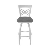 820 Catalina Swivel Stool with Anodized Nickel Finish and Graph Coal Seat, AGS-82025AN018