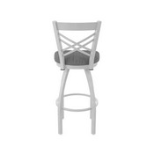 820 Catalina Swivel Stool with Anodized Nickel Finish and Graph Coal Seat, AGS-82025AN018