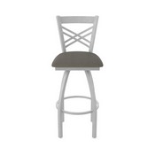 820 Catalina Swivel Stool with Anodized Nickel Finish and Graph Chalice Seat, AGS-82025AN019