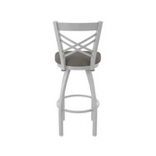 820 Catalina Swivel Stool with Anodized Nickel Finish and Graph Chalice Seat, AGS-82025AN019