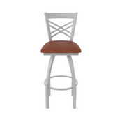 820 Catalina Swivel Stool with Anodized Nickel Finish and Rein Adobe Seat, AGS-82025AN023