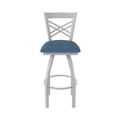 820 Catalina Swivel Stool with Anodized Nickel Finish and Rein Bay Seat, AGS-82025AN024