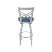 820 Catalina Swivel Stool with Anodized Nickel Finish and Rein Bay Seat, AGS-82025AN024