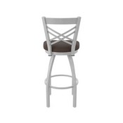 820 Catalina Swivel Stool with Anodized Nickel Finish and Rein Coffee Seat, AGS-82025AN025
