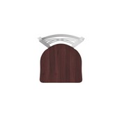 820 Catalina Swivel Stool with Anodized Nickel Finish and Dark Cherry Maple Seat, AGS-82025ANDCMpl