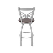 820 Catalina Swivel Stool with Anodized Nickel Finish and Dark Cherry Maple Seat, AGS-82025ANDCMpl